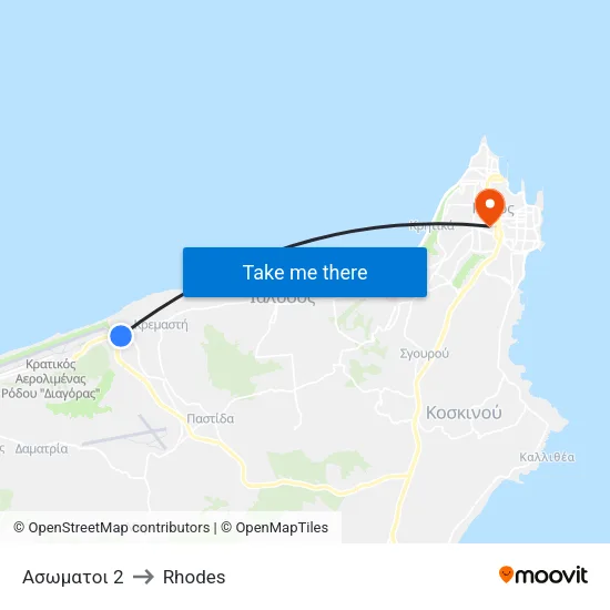 Asomati 2 to Rhodes map