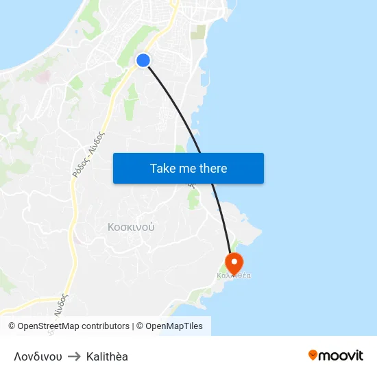 Λονδινου to Kalithèa map