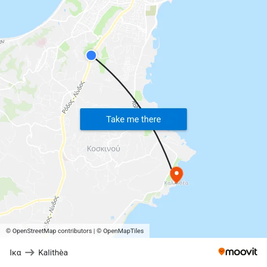 Ικα to Kalithèa map