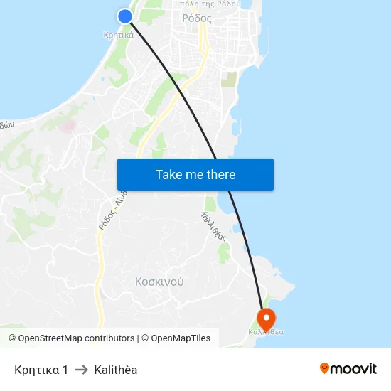 Kritika 1 to Kalithea map