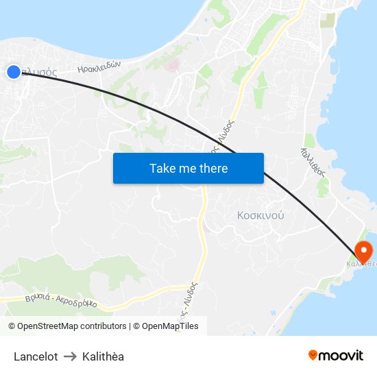 Lancelot to Kalithèa map
