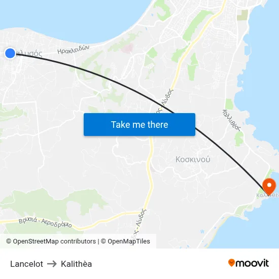 Lancelot to Kalithea map