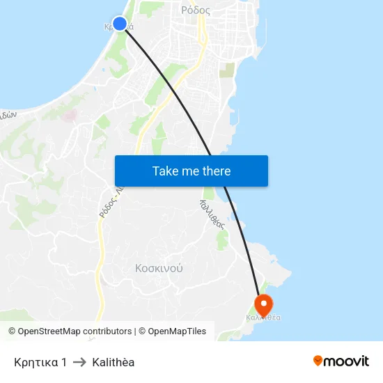 Kritika 1 to Kalithea map
