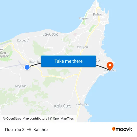 Pastida 3 to Kalithea map