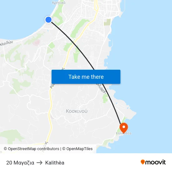 20 Shops to Kalithea map