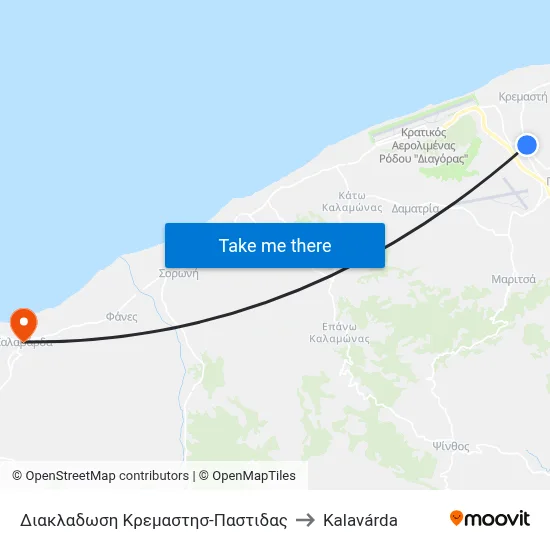 Kremasti-Pastida Junction to Kalavarda map