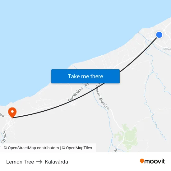 Lemon Tree to Kalavarda map