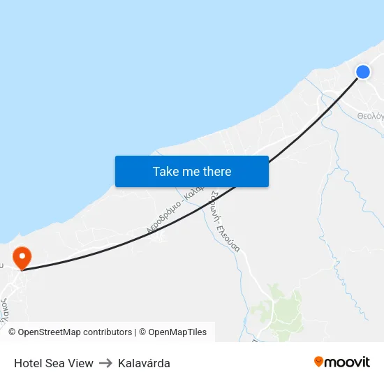 Hotel Sea View to Kalavarda map