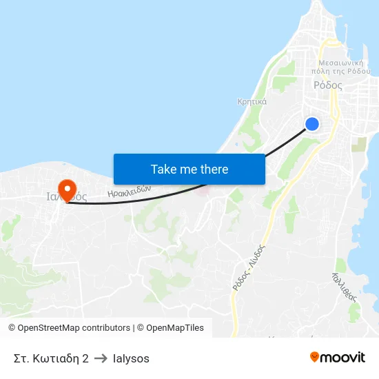Στ. Κωτιαδη 2 to Ialysos map