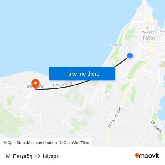 M. Petridi to Ialysos map