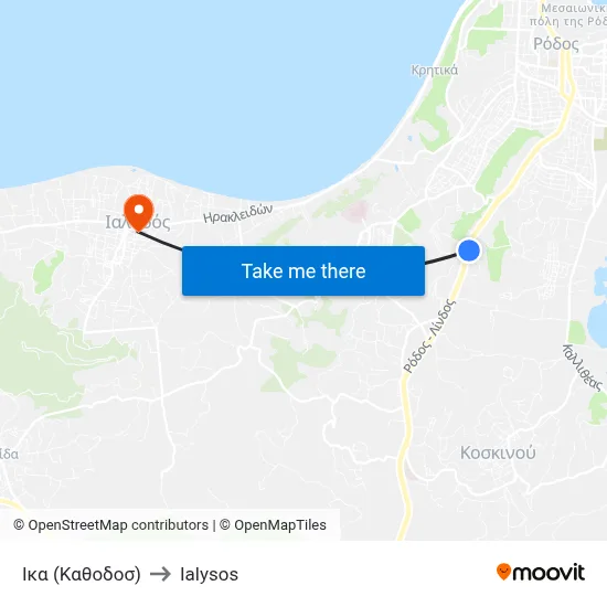 IKA (Descent) to Ialysos map