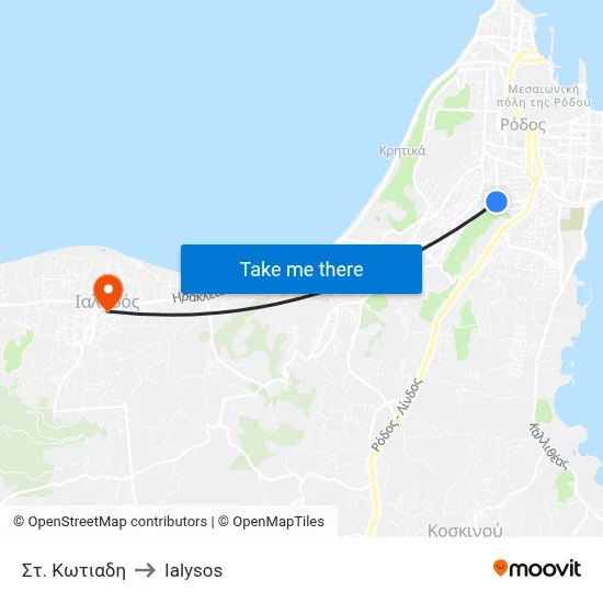 St. Kotiadi to Ialysos map