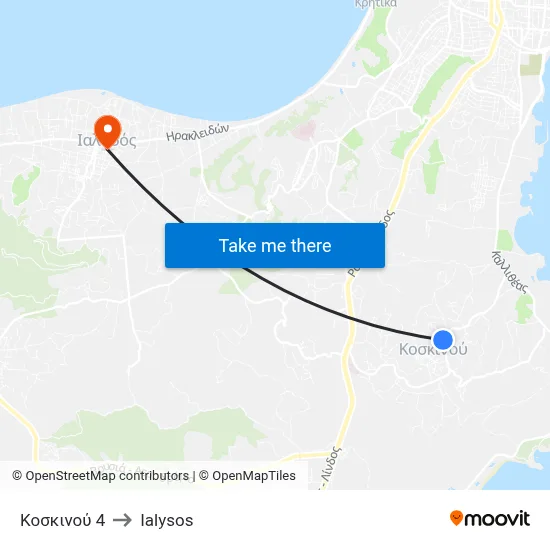 Koskinou 4 to Ialysos map