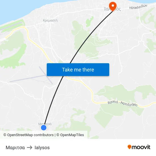 Μαριτσα to Ialysos map