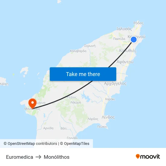 Euromedica to Monolith map