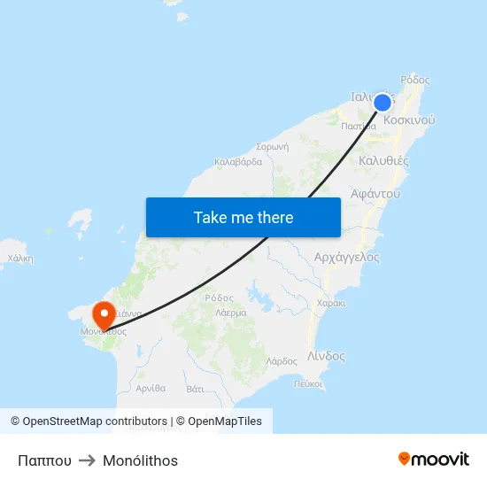 Pappou to Monolith map