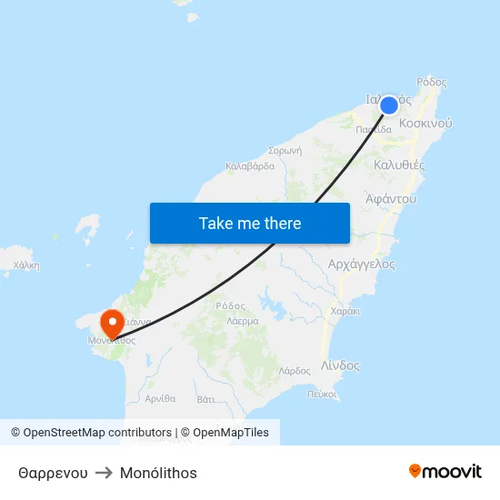 Tharrenou to Monolith map