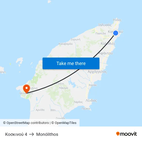 Koskinou 4 to Monolith map