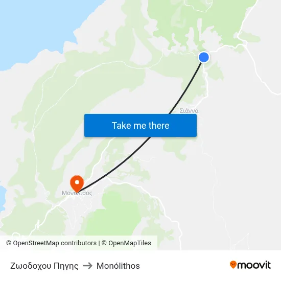Zoodochou Pigis to Monolith map