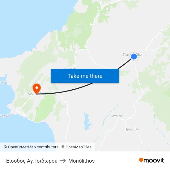 St. Isidoros Entrance to Monolith map