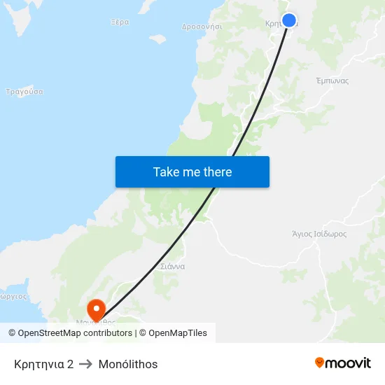 Kritinia 2 to Monolith map