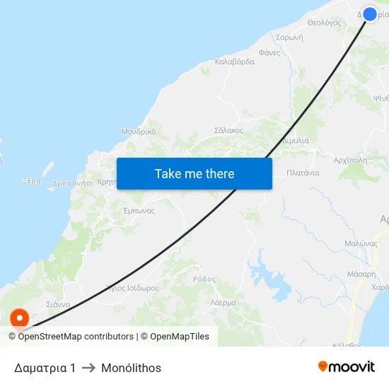 Damatria 1 to Monolith map