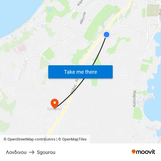 London Street to Sgourou map