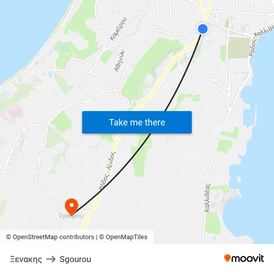 Xenakis to Sgourou map