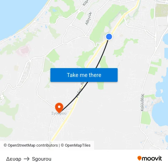 DEVAR to Sgourou map