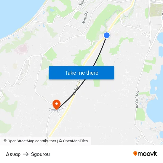 DEVAR to Sgourou map