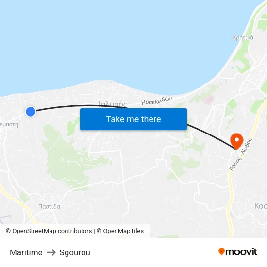 Maritime to Sgourou map
