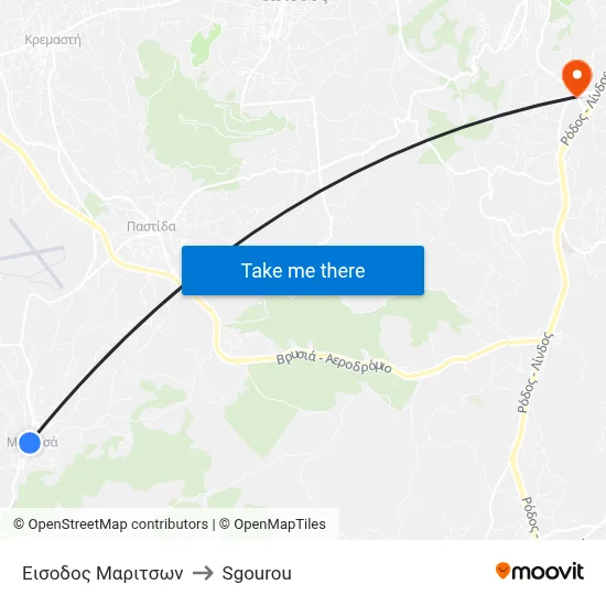 Maritsa Entrance to Sgourou map