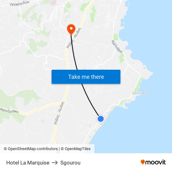 Hotel La Marquise to Sgourou map