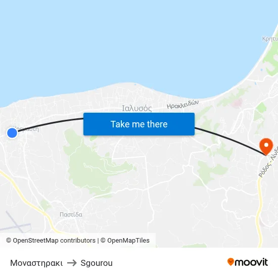 Monastiraki Street to Sgourou map