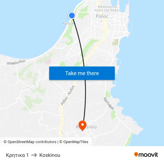 Kritika 1 to Koskinou map