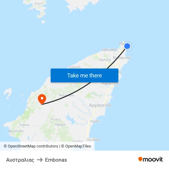 Australias to Embonas map