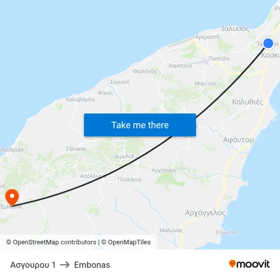 Asgourou 1 to Embonas map