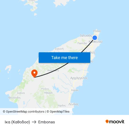 IKA (Descent) to Embonas map