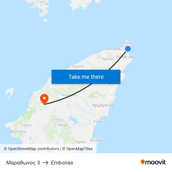 Marathonos 3 to Embonas map