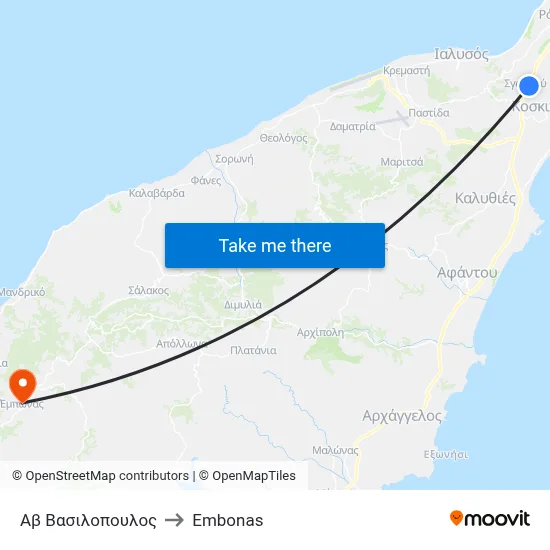 AB Vassilopoulos to Embonas map