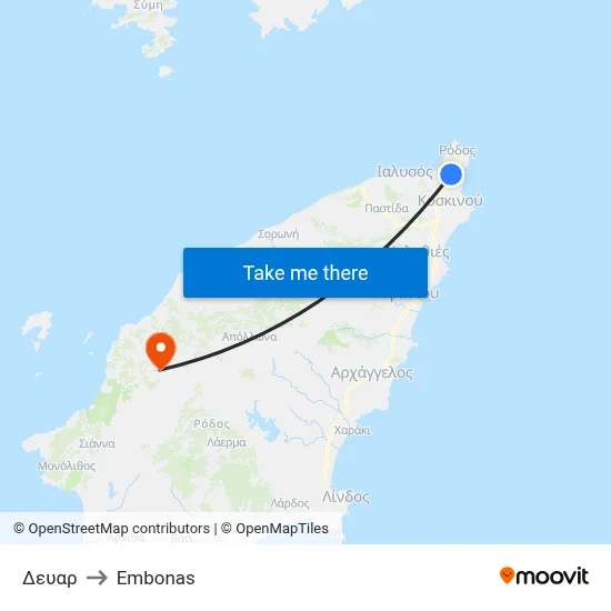 DEVAR to Embonas map