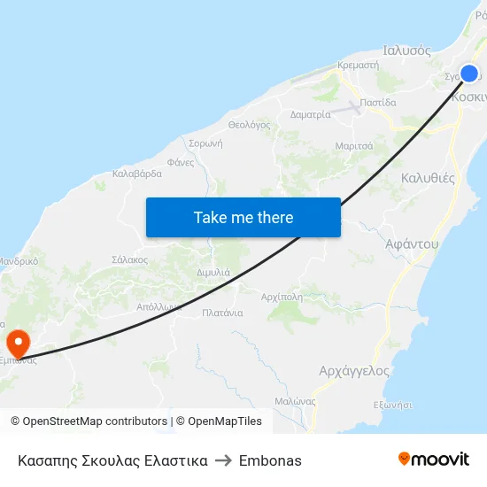 Kasapis Skoulas Tires to Embonas map