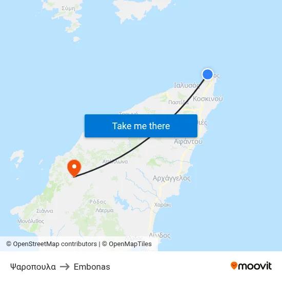 Fishy to Embonas map