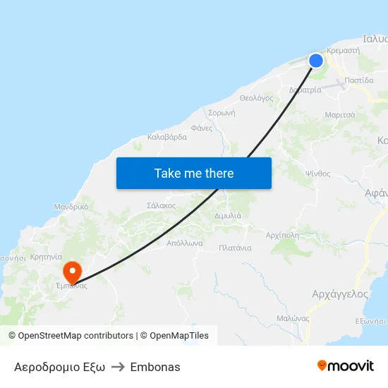 Airport External to Embonas map