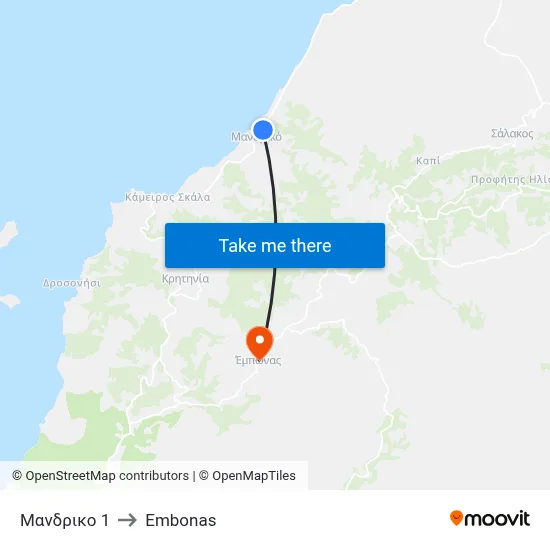 Mandriko 1 to Embonas map