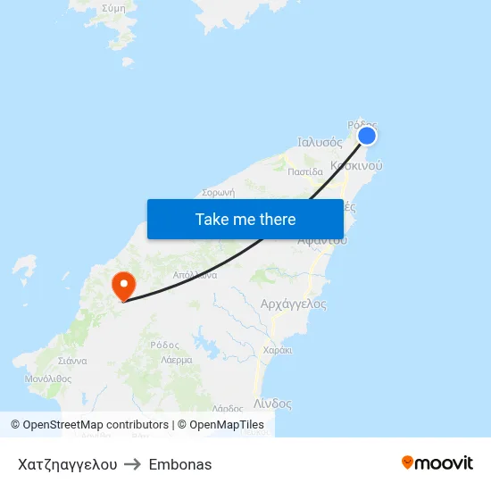 Chatziaggelou to Embonas map