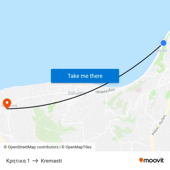 Kritika 1 to Kremasti map