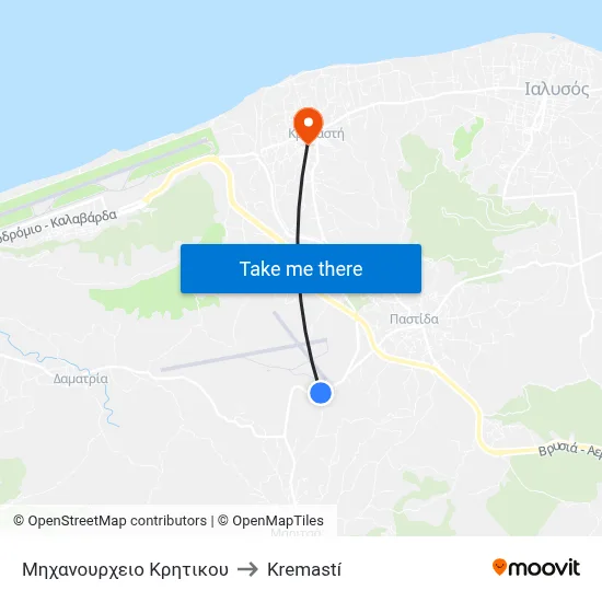 Kritikou Machine Shop to Kremasti map