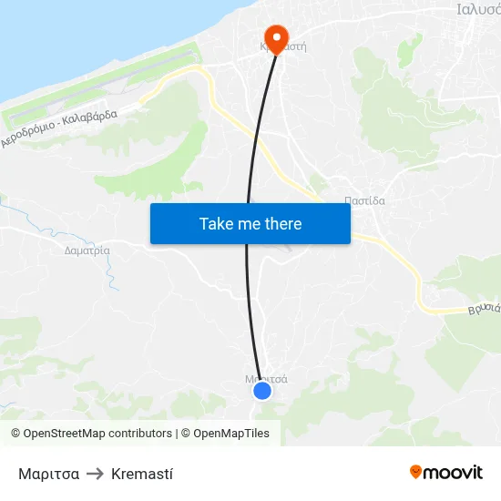Maritsa to Kremasti map