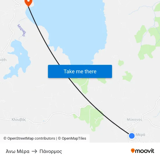Άνω Μέρα to Πάνορμος map
